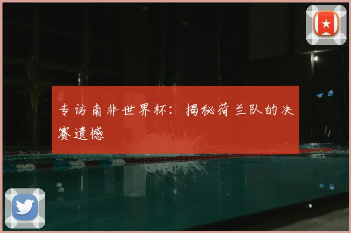 专访南非世界杯:揭秘荷兰队的决赛遗憾
